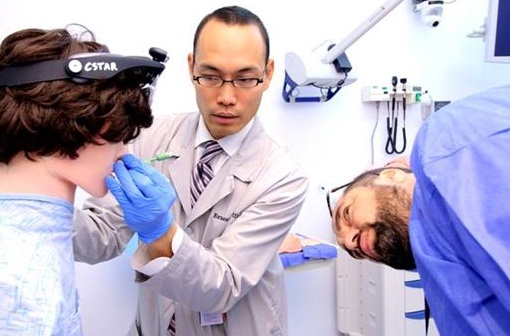 Dr. Wang in SIM lab